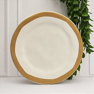 Porta Petit Four Bege Filete Amassada