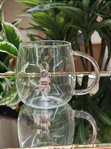 Caneca Borossilicado 3D 350ml - Coelho
