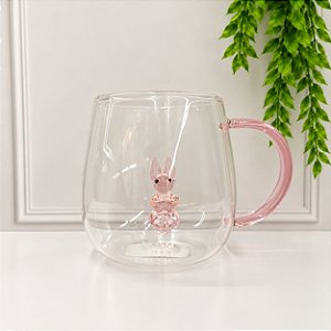 Caneca Borossilicato 3D 350ml - Coelho