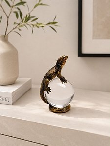 Lagarto Decorativo com Bola