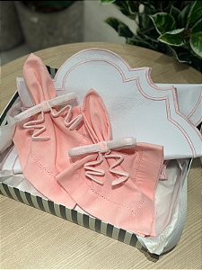 Kit Presente p/ 2 pessoas Branco c/ rosa