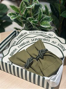 Kit Presente p/ 2 pessoas Palavras Verde c/ Branco