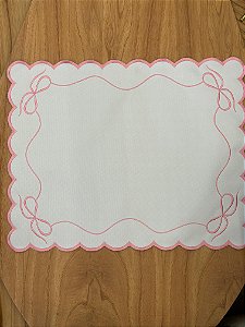 Americano Retangular xadrez verde laço rosa Dupla Face 46x36