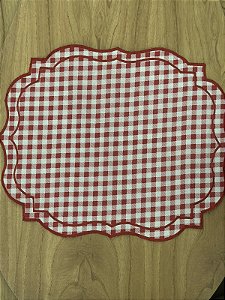 Americano Retangular xadrez vermelho 36x42