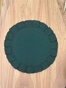 Americano Babado Dupla Face Poá c/ verde