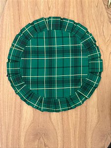 Americano Natal Babado Dupla Face Xadrez c/ verde