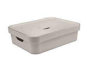 Caixa Organizadora Ou com Tampa 16L Linha Cube Ou