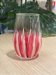 Copo pinceladas à mão colors Vermelho