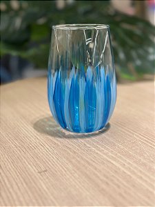 Copo pinceladas à mão colors Azul