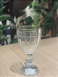 Taça cristal licor fio de ouro imperial 50 ml
