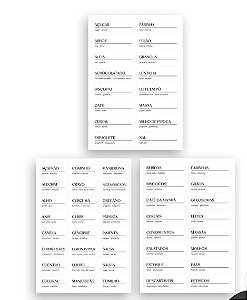 Etiquetas Adesivas Para Temperos Mantimentos e Despensa Ou