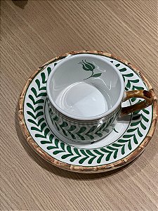 Xícara de chá Colorfull Handmade verde