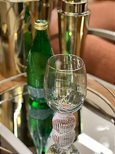 Taça color verde c/ rosa 390 ml