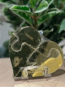 Puzzle coração dourado