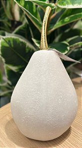 Pêra decor resina branca