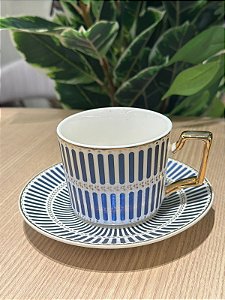 Xícara chá Olimpo new bone 200 ml azul