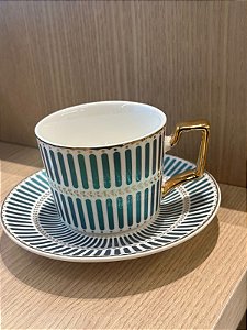 Xícara chá Olimpo new bone 200 ml verde