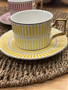 Xícara café Olimpo new bone 110 amarela