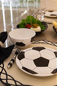 Prato sobremesa bola futebol