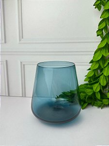 Copo vidro azul