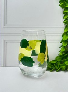 Copo vidro frutas verde limão