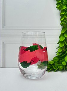 Copo vidro frutas vermelho