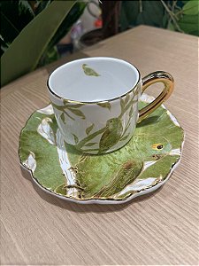 Xícara chá voldor verde