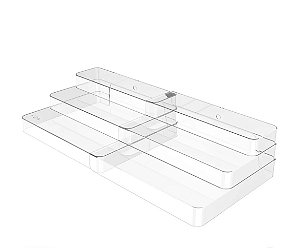 Organizador multinivel extensível Ou Linha Clear