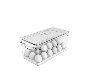 Organizador de Ovos com Tampa Ou 36 Ovos Linha Clear Fresh