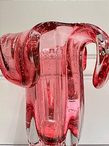 Vaso de vidro Italy rosa