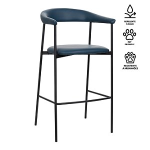 Banqueta Olivia PU Azul