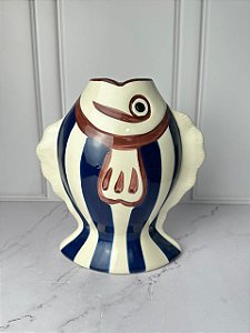 Vaso cerâmica Peixe Azul