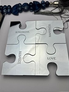 Puzzle 4 peças prateado