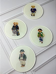 Set 4 porta copos teddy