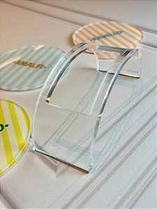 Suporte acrílico p/ 4 porta copos
