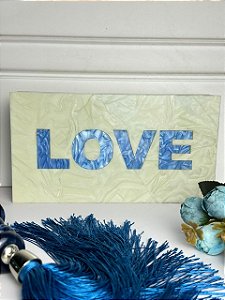 Quadro Love marmorizado