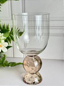 Taça esfera dupla base marrom