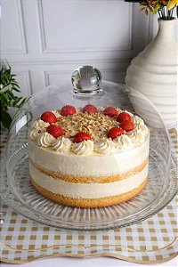 Prato bolo happy vidro