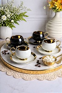 Conjunto 4 xicaras chá thari new bone 200 ml