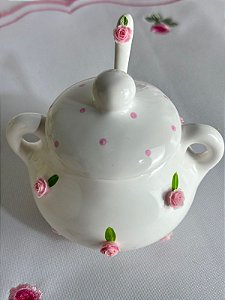 Açucareiro artesanal mini flor