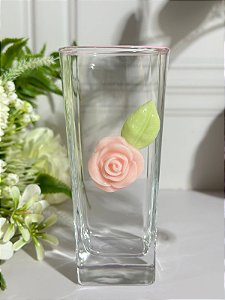 Copo artesanal mini flor