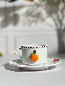 Xícara artesanal mini frutinhas