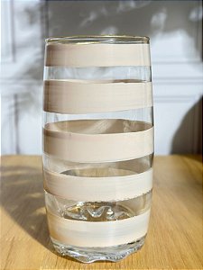 Copo artesanal listra bege