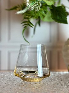 Copo baixo detalhe dourado 370 ml
