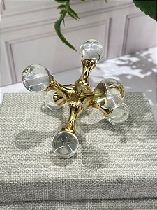 Esfera bola molecular cristal e metal