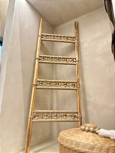 Escada madeira e corda decor