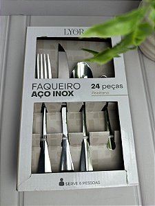 Faqueiro 24 pçs inox positano