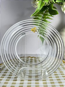 Prato sobremesa cristal little bee