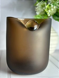 Vaso decorativo vidro bola marrom