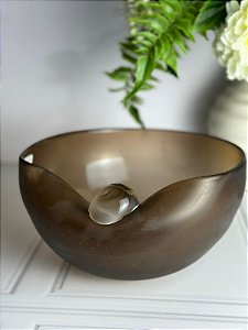 Vaso decorativo vidro bola marrom